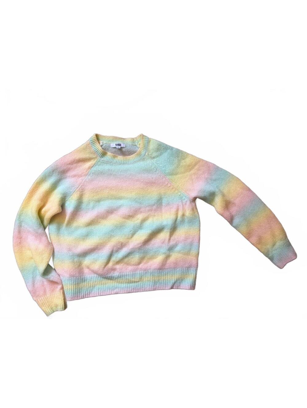 NWOT pretty pastel rainbow sweater